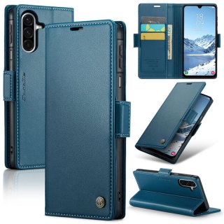 CaseMe Samsung Galaxy A26 5G Wallet RFID Blocking Magnetic Buckle Case Blue