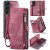 CaseMe Samsung Galaxy A57 2-in-1 Magnetic Wallet Case with Wrist Strap Purple
