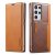 LC.IMEEKE Samsung Galaxy S21 Ultra Wallet Magnetic Stand Case with Card Slots Brown