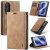 CaseMe Samsung Galaxy Z Fold8 Suede Leather Wallet Case Brown