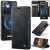 CaseMe Samsung Galaxy S21 Ultra 2-in-1 Magnetic Wallet Case – Wireless Charging & RFID Blocking Black