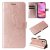 For iPhone 16 Butterfly Embossed Wallet Magnetic Case Rose Gold