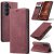 CaseMe Samsung Galaxy S26 Wallet Magnetic Suede Leather Case Red