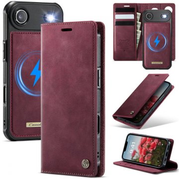 CaseMe iPhone Air 2-in-1 Magnetic Wallet Case – Wireless Charging & RFID Blocking Red
