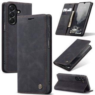 CaseMe Samsung Galaxy A27 Wallet Magnetic Suede Leather Case Black