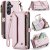 CaseMe Samsung Galaxy S25 Plus Wallet RFID Blocking Crossbody Case Support Wireless Charging Pink