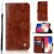 iPhone X/XS Premium Vintage Wallet Kickstand Case Coffee