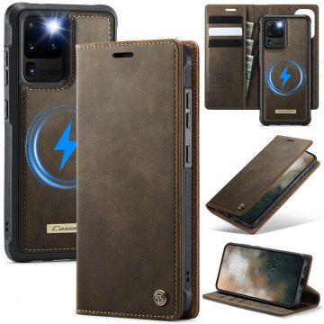 CaseMe Samsung Galaxy S20 Ultra 2-in-1 Magnetic Wallet Case – Wireless Charging & RFID Blocking Coffee