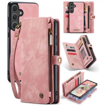 CaseMe Samsung Galaxy S25 Plus Wallet Case with Wrist Strap Pink