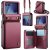 CaseMe Samsung Galaxy Z Flip8 RFID Blocking Card Holder Case with Crossbody Strap Red