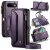 CaseMe Google Pixel 11/Pixel 11 Pro RFID Wallet Case with Crossbody Strap, Zipper Pocket & Wireless Charging Purple