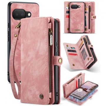 CaseMe Google Pixel 9A Wallet Magnetic Case with Wrist Strap Pink