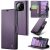 CaseMe Xiaomi Redmi Note 14 Pro 4G Wallet RFID Blocking Magnetic Buckle Case Purple