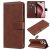 For iPhone 16 Pro Solid Color Wallet Magnetic Kickstand Case Brown