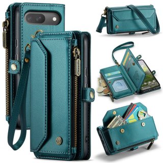 CaseMe Google Pixel 9/9 Pro Wallet RFID Blocking Crossbody Case Support Wireless Charging Green