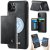 CaseMe iPhone 11 Pro Max 2-in-1 Detachable Magnetic Wallet Case with RFID Blocking, Card Holder & Wireless Charging Compatible - Black