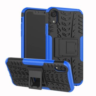 Hybrid Rugged iPhone XR Kickstand Shockproof Case Blue