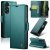 CaseMe Samsung Galaxy A57 Wallet RFID Blocking Magnetic Buckle Case Green