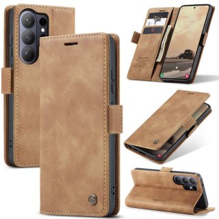 CaseMe Samsung Galaxy S26 Ultra Wallet Magnetic Suede Leather Case Brown