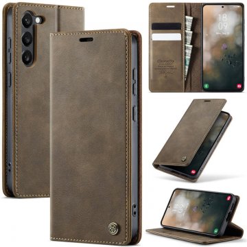 CaseMe Samsung Galaxy S23 Magnetic Wallet Case with RFID Blocking Coffee