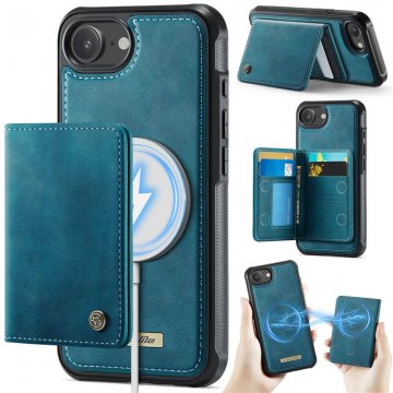 CaseMe iPhone 16e 2-in-1 Detachable Magnetic Wallet Case with RFID Blocking, Card Holder & MagSafe Compatible - Blue