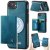CaseMe iPhone 17e 2-in-1 Detachable Magnetic Wallet Case with RFID Blocking, Card Holder & MagSafe Compatible - Blue