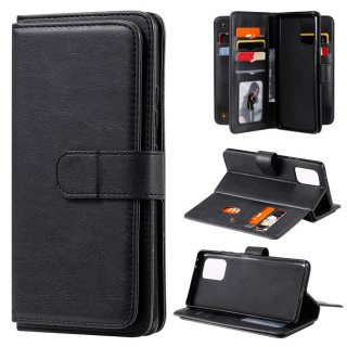 Samsung Galaxy A91/S10 Lite Multi-function 10 Card Slots Wallet Case Black