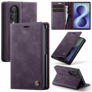 CaseMe Samsung Galaxy Z Fold8 Magnetic Wallet Case with RFID Blocking Purple