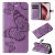 For iPhone 16 Pro Butterfly Embossed Wallet Magnetic Case Purple