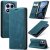 CaseMe Xiaomi Redmi Note 14 Pro 4G Wallet Magnetic Suede Leather Case Blue