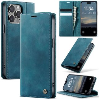 CaseMe iPhone 14 Pro Magnetic Wallet Case with RFID Blocking Blue