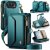 CaseMe iPhone Duo Crossbody Wallet Case with 6 Card Slots, RFID Blocking & Wireless Charging Green