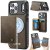 CaseMe iPhone 17 Pro 2-in-1 Detachable Magnetic Wallet Case with RFID Blocking, Card Holder & MagSafe Compatible - Coffee