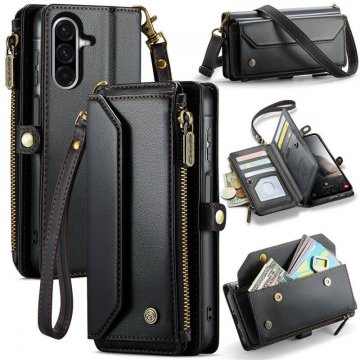 CaseMe Samsung Galaxy A17 Wallet RFID Blocking Crossbody Phone Case Black