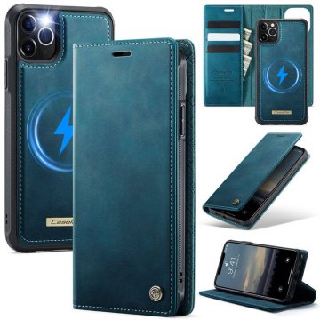 CaseMe iPhone 11 Pro Max 2-in-1 Magnetic Wallet Case – Wireless Charging & RFID Blocking Blue