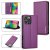 LC.IMEEKE iPhone 16 Pro Silm Wallet Kickstand Magnetic Case Purple