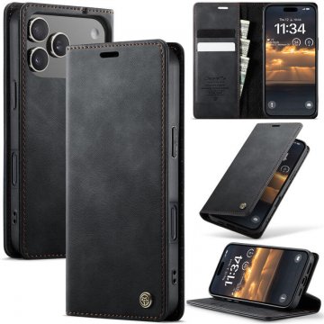 CaseMe iPhone 17 Pro Max Magnetic Wallet Case with RFID Blocking Black