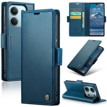 CaseMe Xiaomi Redmi 15C Wallet RFID Blocking Magnetic Buckle Case Blue