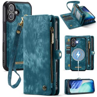 CaseMe iPhone 17 2-in-1 Magnetic Wallet Case with MagSafe & RFID Blocking Blue