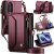 CaseMe Samsung Galaxy Z Fold8 RFID Wallet Case with Crossbody Strap, Zipper Pocket & Wireless Charging Red