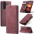 CaseMe Samsung Galaxy A27 Wallet Magnetic Suede Leather Case Red