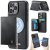 CaseMe iPhone 13 Pro 2-in-1 Detachable Magnetic Wallet Case with RFID Blocking, Card Holder & MagSafe Compatible - Black