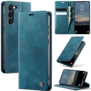 CaseMe Samsung Galaxy S23 Plus Magnetic Wallet Case with RFID Blocking Blue