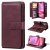 For iPhone 16 Wallet 10 Card Slots Kickstand Leather Case Red