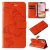 For iPhone 16 Plus Butterfly Embossed Wallet Magnetic Case Orange