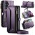 CaseMe Samsung Galaxy S26 RFID Blocking Wallet Crossbody Case with Wireless Charging Purple
