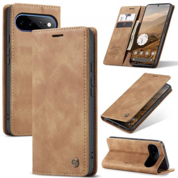 CaseMe Google Pixel 11 Pro XL Suede Leather Wallet Case Brown