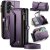 CaseMe Samsung Galaxy A57 Wallet RFID Blocking Crossbody Phone Case Purple