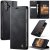 CaseMe iPhone 16 Plus Magnetic Wallet Case with RFID Blocking Black