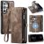 CaseMe Samsung Galaxy S26 Ultra 2-in-1 Magnetic RFID Wallet Case with Wireless Charging & Wrist Strap Coffee